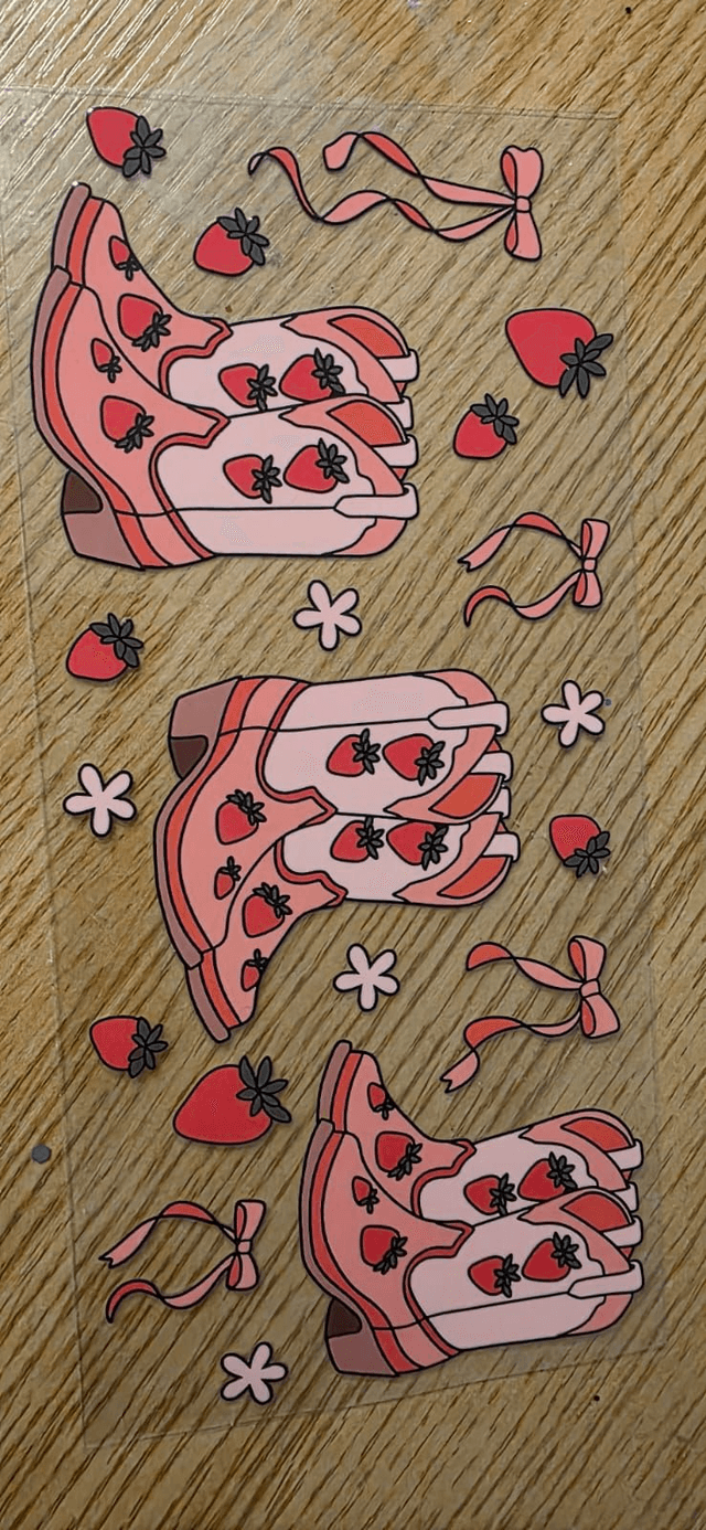 Pink Strawberry Boots